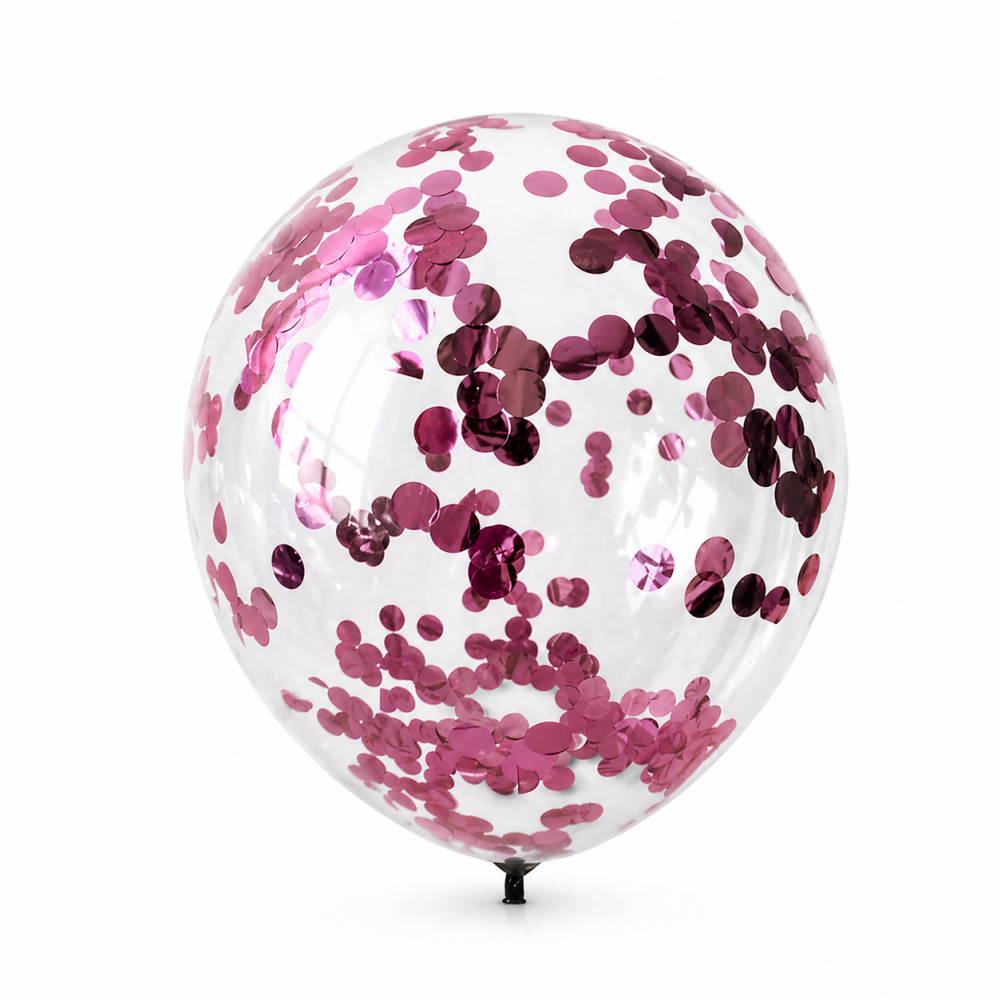 12 Inch Standard Confetti Balloon Baby Pink (1PCS)