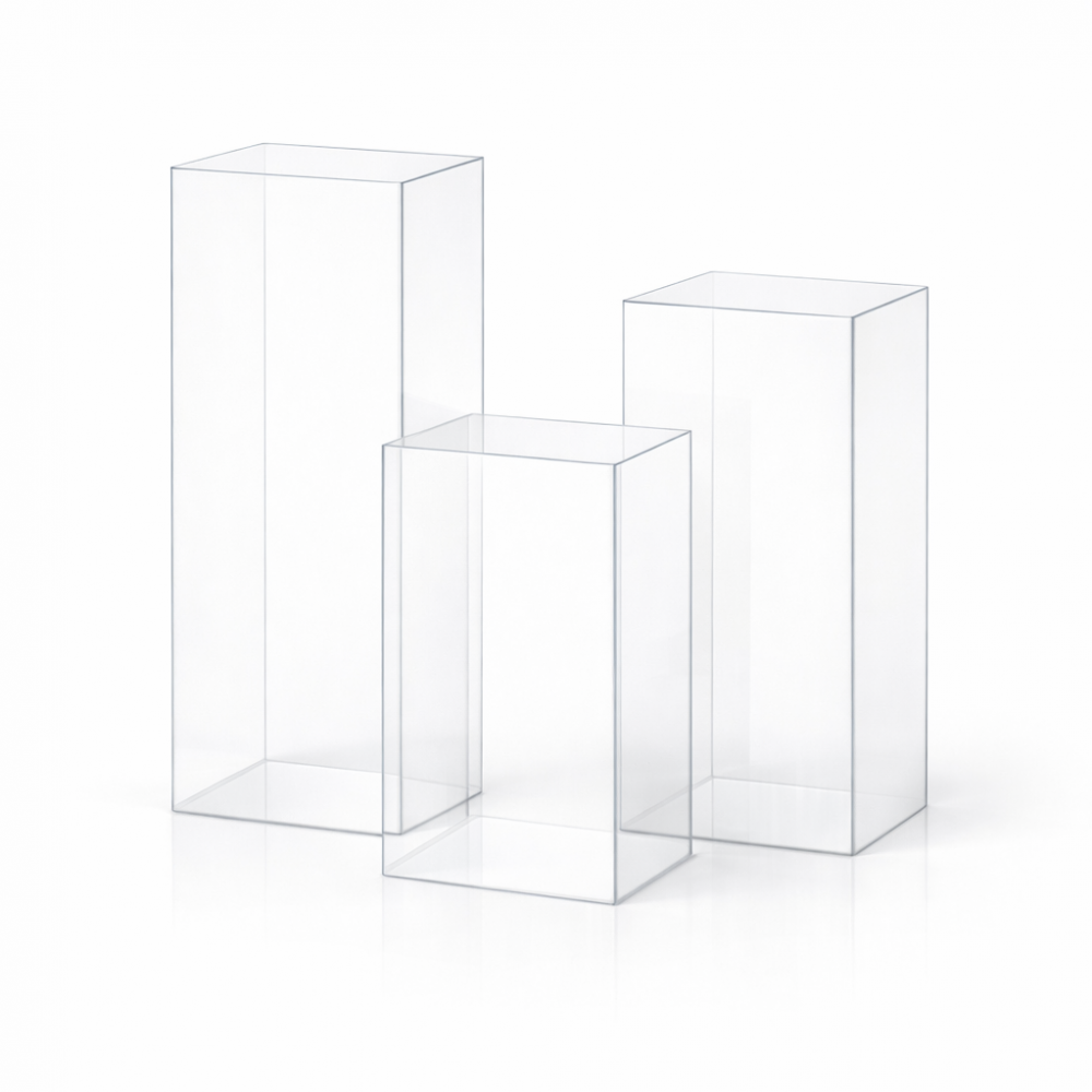 Square Acrylic Plinths Set (3PCS)
