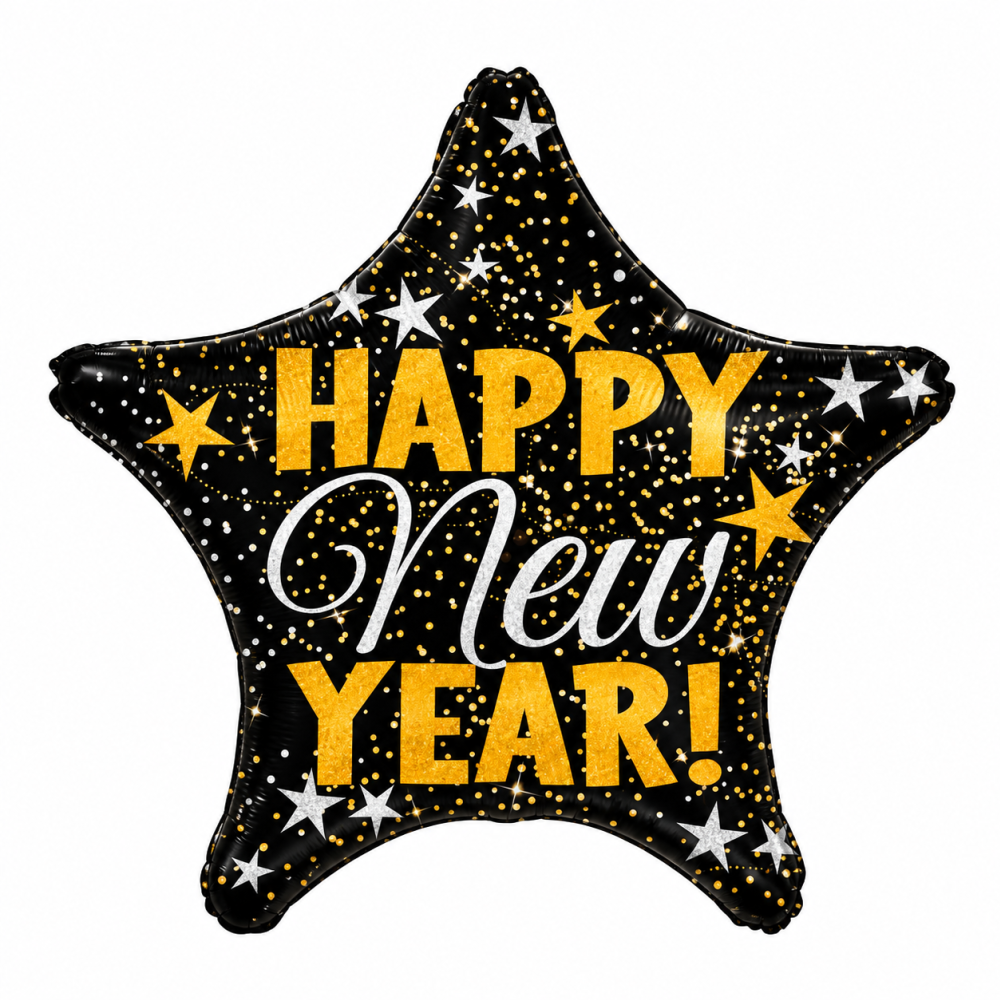 Foil Balloon New Year Star