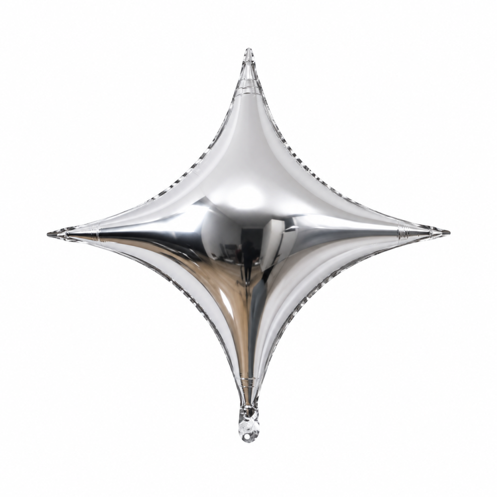 18 Inch Foil Balloon Star Shape Sliver