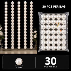 Giant Faux Pearl Hanging Decorations 5cm (30pcs)