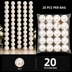 Giant Faux Pearl Hanging Decorations 8cm (20pcs)