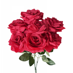Artificial Flower Rose Bunch Red (7 Roses)
