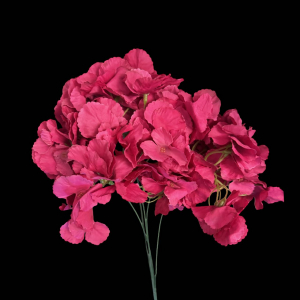 Artificial Flower Big Petal Hydrangea Hot Pink Bunch