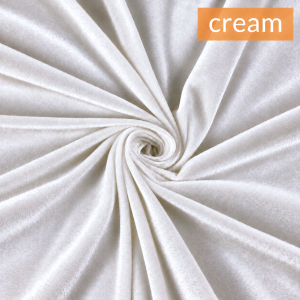 Premium Heavyweight Velvet Fabric &ndash; 200GSM Cream  (1.5m*10m)