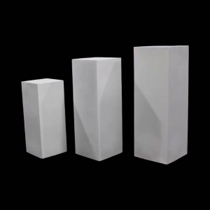 Square Plinth Set White (3pcs)