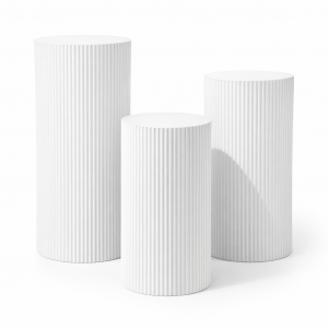 Wave Plinth Set White  ( 3PCS)