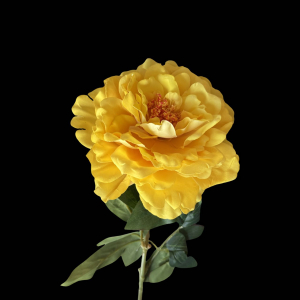 Artificial Big  Peony Yellow