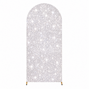 Elastic Sequins Arch Frame Cover Sliver 1.2m*0.5m (1PC)