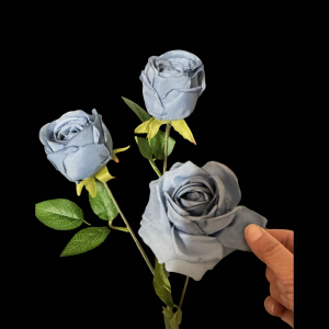 Artificial Flower Round Rose Dark Blue