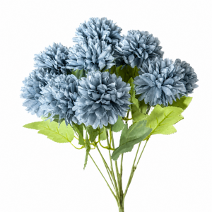 Artificial Chrysanthemum Bunch Dark Blue (9 heads)