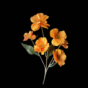 Artificial Flower Camellia Orange