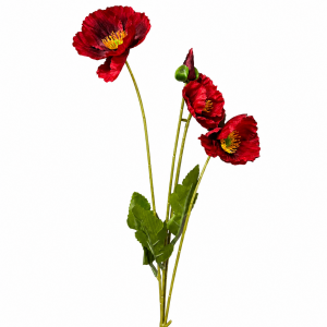 Artificial Poppy Red