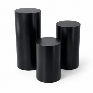 Round Plinth Set Black (3pcs)