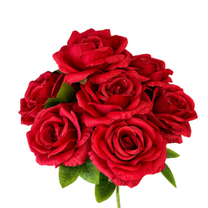 Artificial Rose Bunch Red (7 heads)