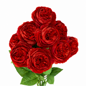Artificial Peony Bunch Red (9 heads)