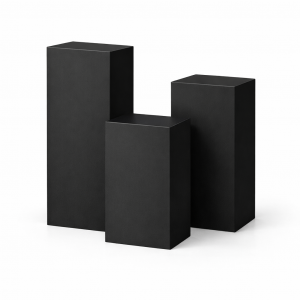 Square Plinth Set Black (3pcs)