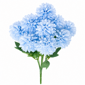 Artificial Chrysanthemum Bunch Baby Blue (9 heads)