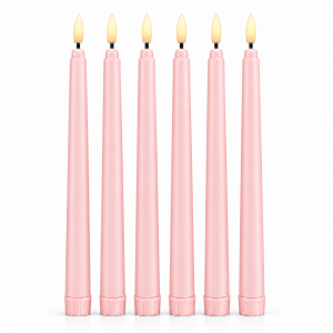 LED Flameless Tapper Candles Pink (6pcs)