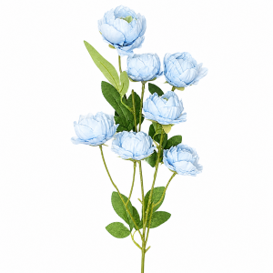Artificial Small Peony Baby Blue