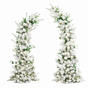 Flower Arrangement Set  White (2pcs)