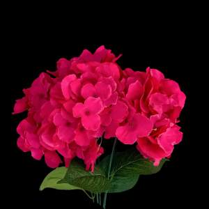 Artificial Flower Big Petal Hydrangea Hot Pink Bunch