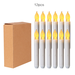 LED Candle White (12 PCS )