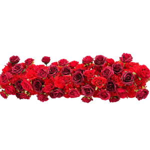 Artificial  Flower Roll Red (100cm*35cm)