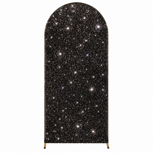 Elastic Sequins Arch Frame Cover Black 2m*1m (1PC)